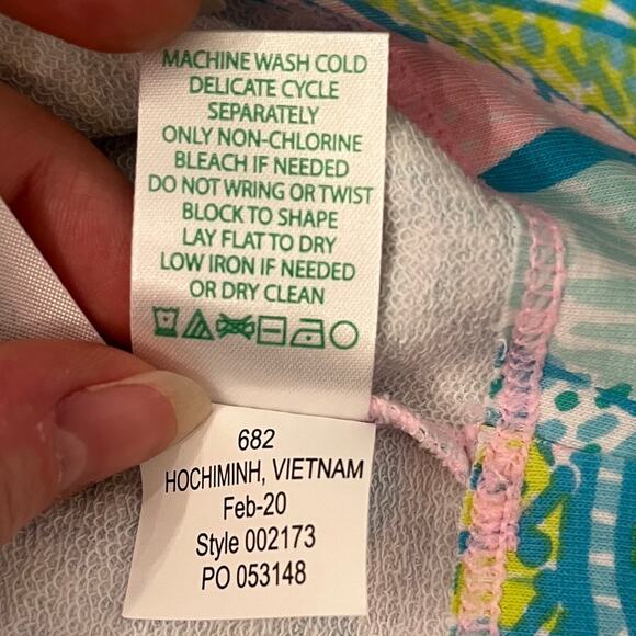 NWT Lilly Pulitzer Harper Shift Dress XXL Palm Cotton Stretch Tropical Beach - Picture 10 of 13